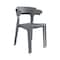 Cosco Novogratz Poolside Collection, Felix Stacking Dining Chairs, Indoor/Outdoor, Charcoal 2PK 87818CHC2E - alternate 3